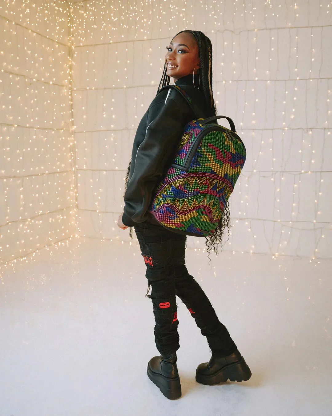 Trippy Trinity Camo Crystal Dlxsf Backpack