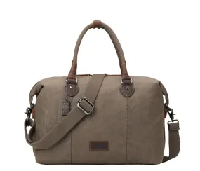 Troop London Heritage Canvas Brown Travel Holdall Bag