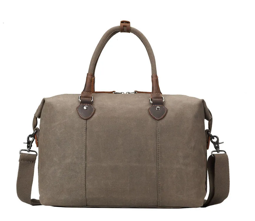 Troop London Heritage Canvas Brown Travel Holdall Bag