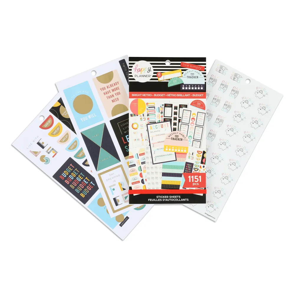 Value Pack Stickers - Bright Retro Budget