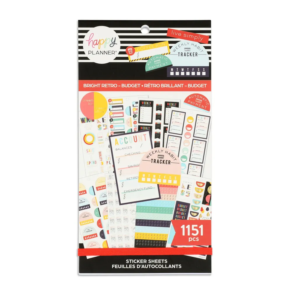 Value Pack Stickers - Bright Retro Budget