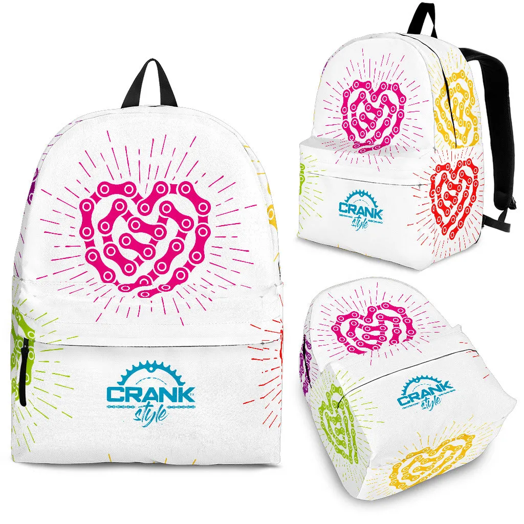 WHT Chain-Link Heart Backpack