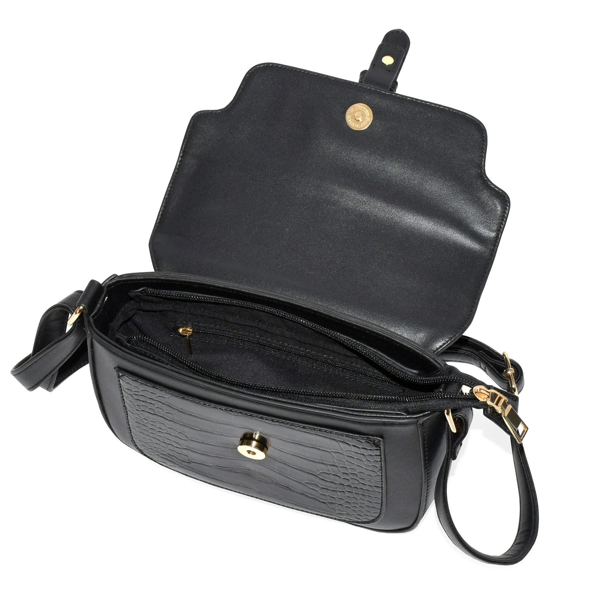 Women's Crossbody Bag With Front Flap