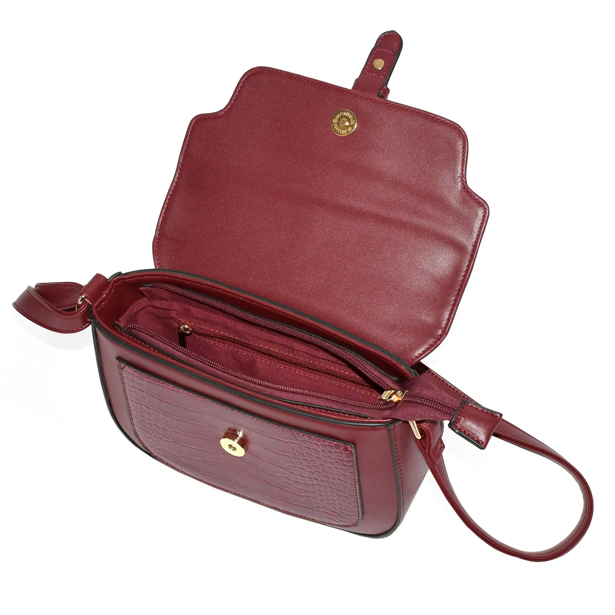 Women's Crossbody Bag With Front Flap